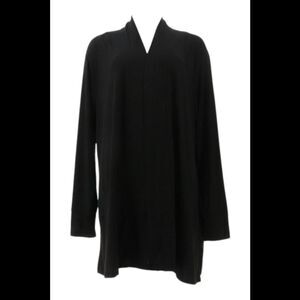 Comfort Code Stretch Jersey Knit Open Front Cardigan Black - Regular